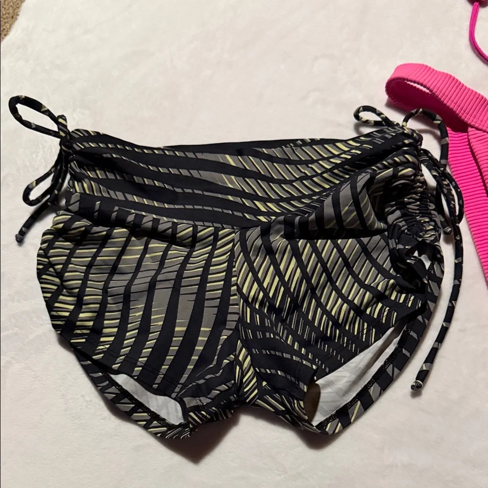 Frankie's Bikinis Hot Pink Set with additional shorts